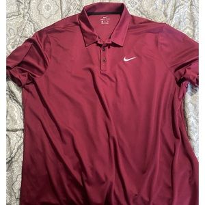 Mens 3XL golf shirt. Cranberry